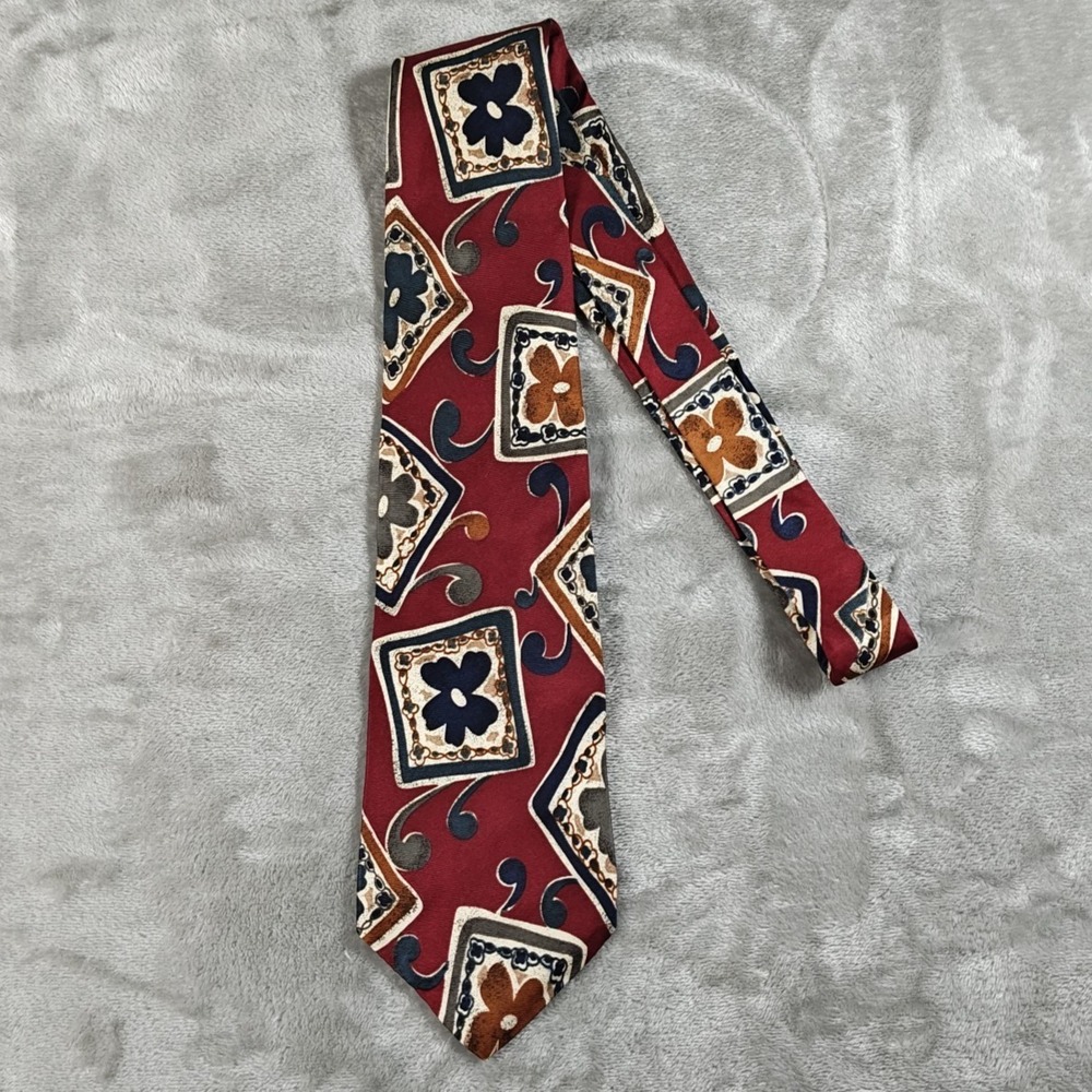 Vintage Givenchy Tie Men‎ 57x3.75 Floral Flowers Monsieur Silk Made USA Luxury